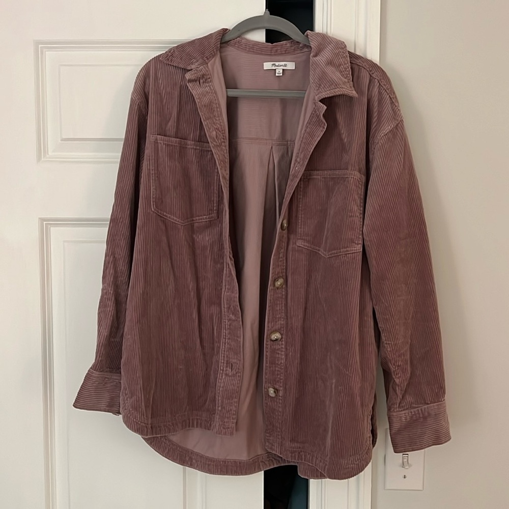 Madewell Corduroy Utility Jacket in Dusty Rose
